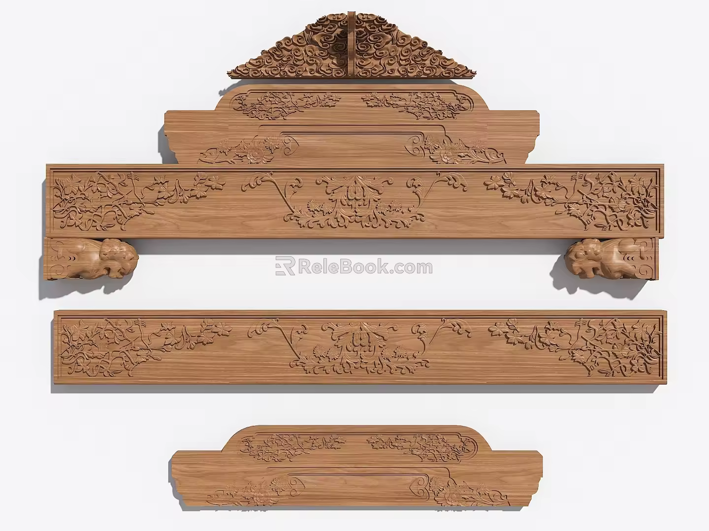 Ancient Architecture Chinese Ancient Architecture Carved Beam Ancient Architecture Carved Door and Window Ancient Architecture Carved 3d model