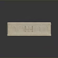 Detailed Stone Rectangular Structure With Cross Carving And Arched Patterns 3d model