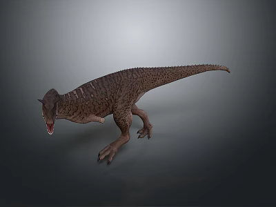 Realistic 3D Dinosaur Model With Standing Pose And Open Mouth Detailed Texture 3d model