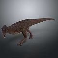 Realistic 3D Dinosaur Model With Standing Pose And Open Mouth Detailed Texture