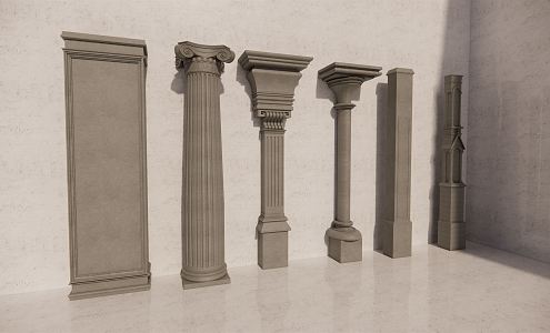 European Roman Column 3d model