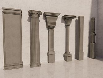 European Roman Column 3d model