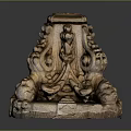 Modern Columns Stone Columns Stone Columns Old Stone Columns 3d model