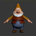 Joyful Gnome Game Movie Character With Orange Hat White Beard Red Vest And Outstretched Arms