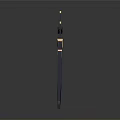 Japanese Samurai Swords With Blue Sheaths Red Handles And Sharp Blades