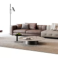 Modern Italian Sofa Coffee Table Combination Modern Sofa Coffee Table Leather Sofa Multi-Person Sofa Single Person Sofa Side Table Floor Lamp Fruit Sofa Stool 3d model