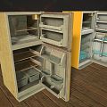 Old Refrigerator Combination Realistic Electrical Appliances Home Appliances Old Home Appliances Old Refrigerator 3d model