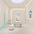Modern Reception Area With Curved Desk Wave Lighting And VEBERRI Logo