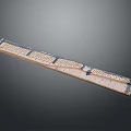 Light Colored Perforated Kitchen Drying Rack With Long Design And Black Accents