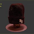 Dark Knit Beanie With BU Letter Patch And 50% Label Design