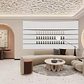 Elegant Modern Beauty Hair Salon Reception Lounge With Comfortable Interior And Exquisite Product