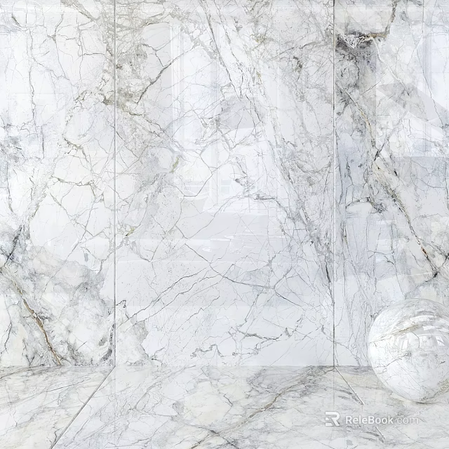 Marble Wall Components With Natural Veined Texture And Elegant Home Decoration 3d model