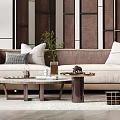Modern Sofa Coffee Table Combination Sofa Combination 3d model