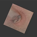 Cartoon Mars Surface Scene With Monument Valley Style Building And Pink Brown Sandy Terrain