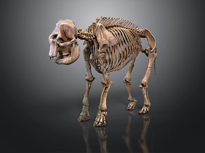 Anatomical Elephant Skeleton Structure Display For Educational Or Research Use 3d model