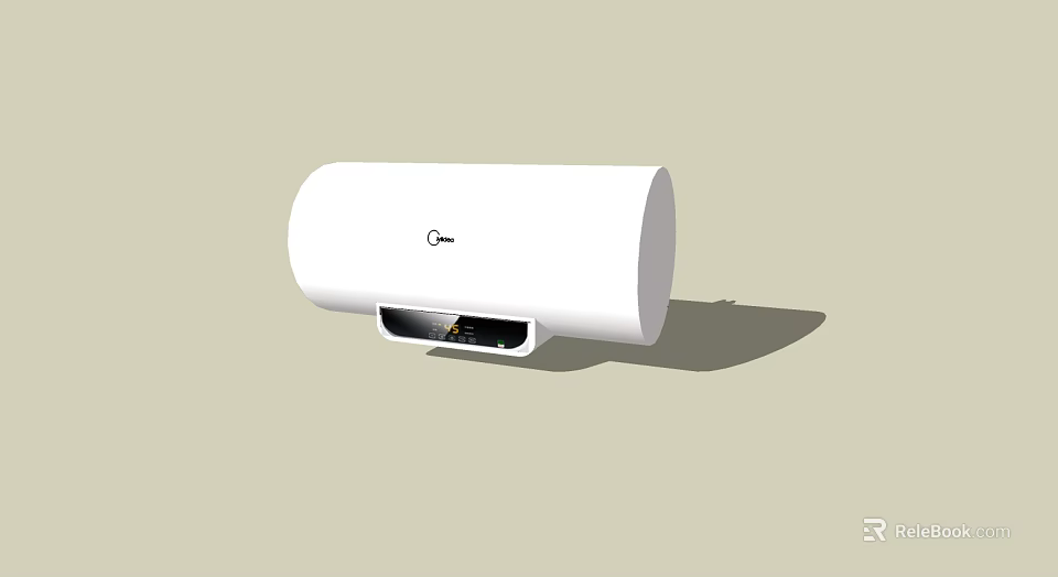 White Wall Mounted Electric Water Heater Modern Design Home Appliance for Daily Use 3d model 