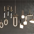 Modern Stylish Pendant Lights With Various Geometric Shapes And Sleek Metal Frames