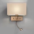 Modern Wall Sconce With Beige Fabric Shade Light Wood Base And Flexible Metal Arm