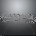 Elegant Silver Tiara With Intricate Floral Patterns And Sparkling Diamond Accents