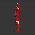Red And Silver Iron Man Armor With Mechanical Details And Outstretched Arms