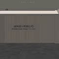 Modern Front Desk Background Wall Simple Background Wall Front Desk Reception Area Background Wall Company Front Desk Background Wall 3d model