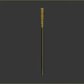Golden Decorative Sword With Ornate Hilt And Shiny Blade On Gradient Gray Background