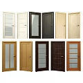 Diverse Hinged Door Collection with Glass and Solid Panels in Various Colors and Designs
