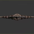 Decorative Ancient Sword With Intricate Carved Blade And Ornate Hilt Design