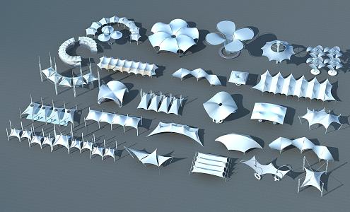 Modern Tensioned Membrane 3d model