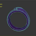 Fashionable Purple Snake Shaped Ring With Unique Design And Glossy Finish