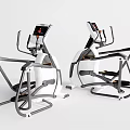 Sports Equipment Elliptical Trainers With Modern White Black Design Ergonomic Handles And Digital