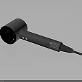 Modern Gray Hair Dryer With Sleek Handle And Control Buttons