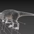 3D Rendered Tyrannosaurus Rex Dinosaur With Open Mouth Gray Body And Fierce Posture