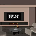 Modern Living Room Interior Design With Fireplace TV Sofa And Coffee Table