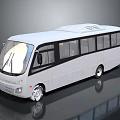 Modern bus minibus minivan driverless bus 3d model
