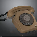Vintage Copper Rotary Dial Telephone With Classic Design And Retro Style
