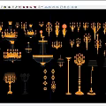 Ornate Golden Crystal Chandeliers Table Floor Lamps Wall Sconces Lighting Combinations