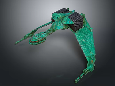 Green Cosmic Spacecraft with Unique Winged Structure for Interstellar Exploration Missions 3d model