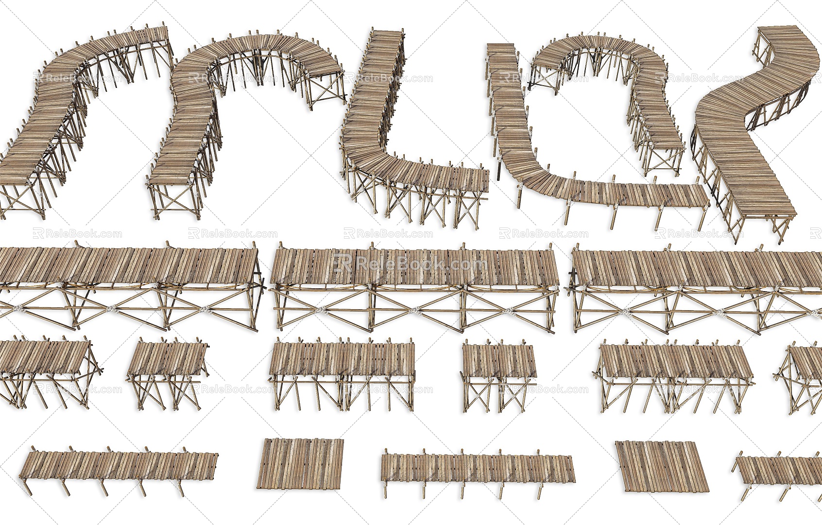 Modern wharf wooden structure corridor offshore wooden structure walkway water corridor wooden bridge wooden structure bridge corridor wharf water corridor walkway 3d model