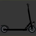 Modern Black Electric Scooter With Colorful Striped Deck Two Wheels And Sleek Design