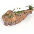 Modern Rock Garden Design With Natural Stones And Various Green Plants