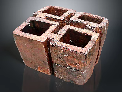 Brick Hollow Brick Square Brick Square Stone Clay Hollow Brick Hollow Brick Brick Red Brick Brick Pile 3d model