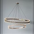 Modern Pendant Lights With Ring Shaped Metal Frames And Glass Details For Interior
