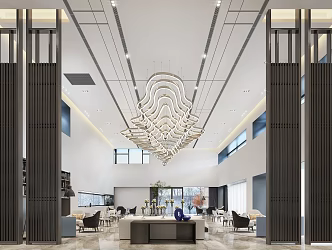 Modern negotiation area Sales office Sales center Rest area 3d model