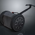 Heavy Duty Metal Device With Large Wheels And Long Handle Structure