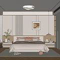 Modern Bedroom Interior Design With Large Bed Nightstands And Area Rug