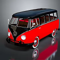 Modern bus minibus minivan driverless bus 3d model