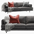 double sofa fabric double sofa living room sofa Reflex 3d model