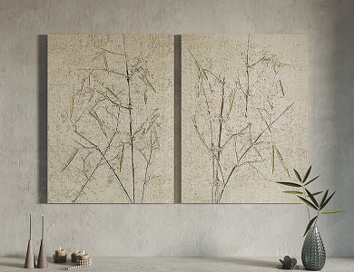 Quiet Plant Painting Hanging Painting Decorative Painting 3d model