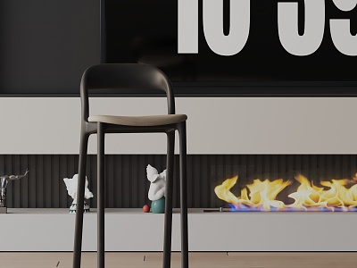 Modern Bar Chair 3d model